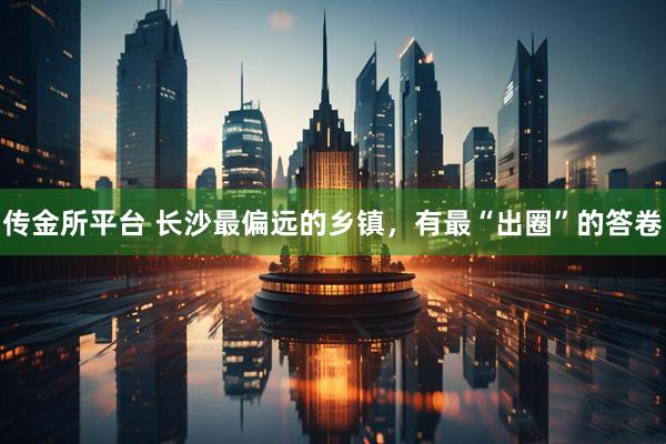 传金所平台 长沙最偏远的乡镇，有最“出圈”的答卷